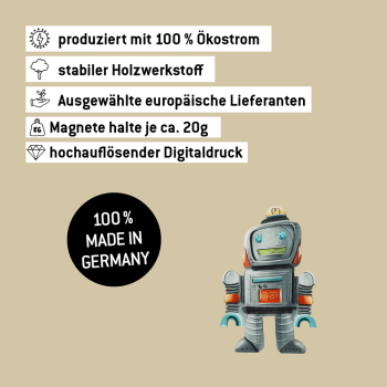 Preview: Magnet - Roboter Ron-i Produktion in Deutschland mit 100% Ökostrom